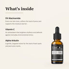 Teashell 5% Niacinamide Brightening Serum - Vitamin C + Alpha Arbutin, 30ml